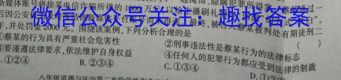河南省开封市2023-2024学年第一学期九年级期末调研试卷政治试卷d答案