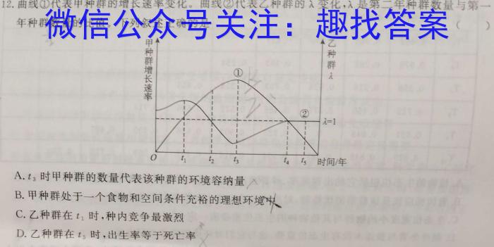 NT2024届普通高等学校招生全国统一考试模拟押题试卷(三)3数学