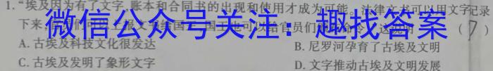 [肇庆三模]肇庆市2024届高中毕业班第三次教学质量检测历史试卷答案