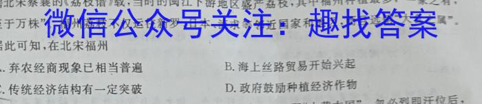 四川省高三年级2024年2月考试(正方形包黑色菱形)历史试卷答案