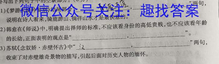 2023-2024学年陕西省高二期末质量监测考试(24-225B)/语文