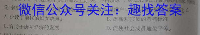 山西省2024年中考总复习专题训练 SHX(九)9历史试卷答案