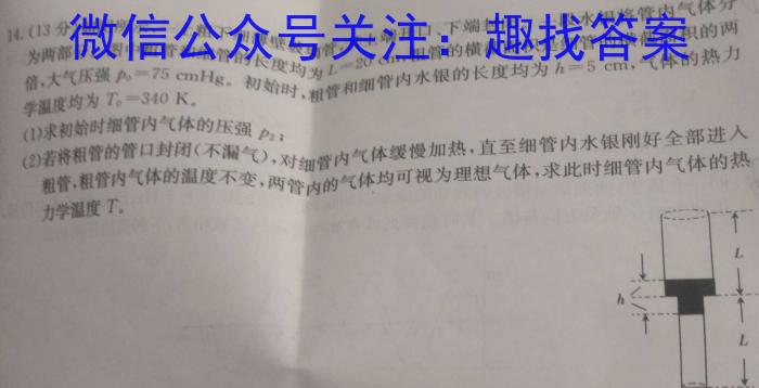 河南省许昌市XCS2024年第一次中考模拟考试试卷(九年级)物理试题答案