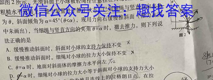 2024年安徽省1号卷·中考智高点·夺魁卷（二）物理试卷答案