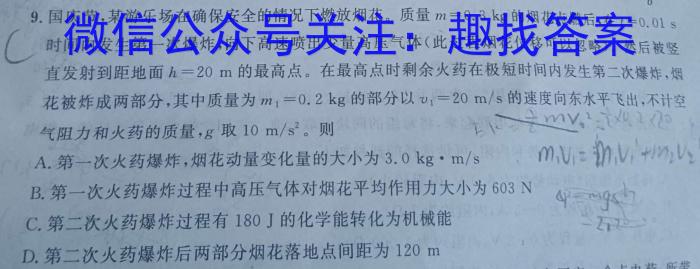 2024三湘大联考初中学业水平考试模拟试卷(六)物理试卷答案