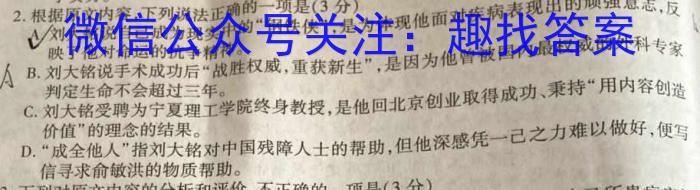 2024年普通高等学校招生全国统一考试 名校联盟·模拟信息卷(T8联盟)(三)3/语文