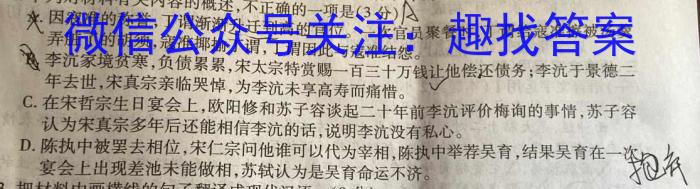 河南省部分学校2024年九年级一模考试/语文