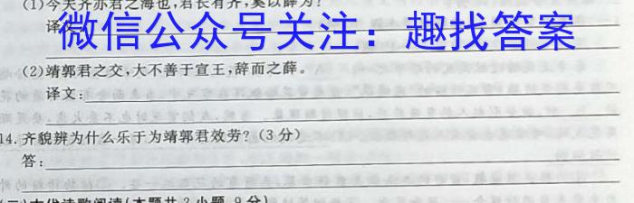 2024年河北省初中毕业生升学文化课模拟测评（二）/语文