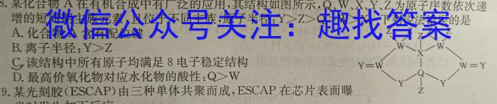 天壹名校联盟2024年上学期高二入学摸底考试数学