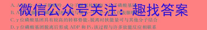 安徽省安庆市石化一中2024届初三毕业模拟考试（二模）生物学试题答案