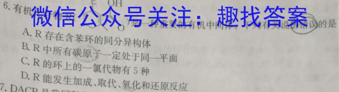 山东省聊城市2023-2024学年度第一学期期末教学质量抽测考试（高二）化学