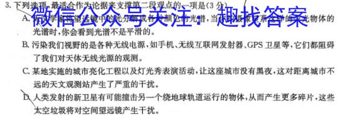 江西省宜春市2024年高三适应性考试(4月)/语文