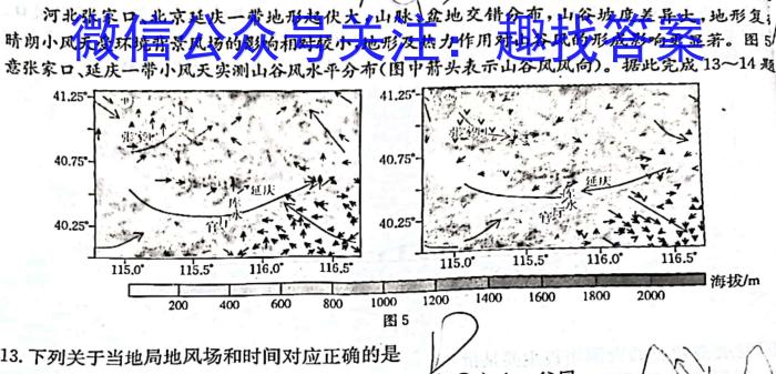 炎德英才 名校联考联合体2024年春季高二年级第二次(期中)联考地理试卷答案