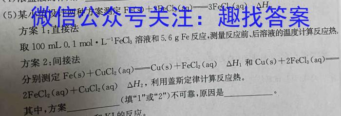 q2023-2024安庆区域九年级期末检测(试题卷)化学