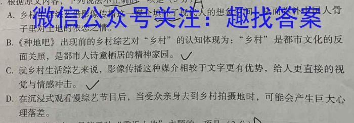 2024年陕西省初中学业水平考试(SX2)语文