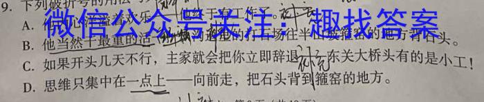 河南省2024年八年级下学期阶段一学情调研卷（B）/语文
