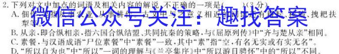 金考卷2024年普通高等学校招生全国统一考试 全国卷 预测卷(六)6语文