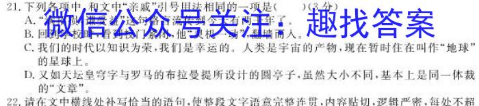 山东省2024年普通高等学校招生全国统一考试(模拟)(2024.5)语文