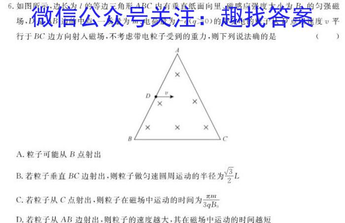 神州智达河北省2024高考临考信息卷（预测演练）物理试题答案