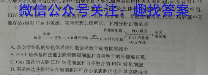 [唐山二模]唐山市2024届普通高等学校招生统一考试第二次模拟演练生物学试题答案