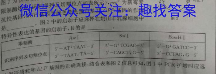 江西省2024年"三新"协同教研共同体高二联考生物学试题答案