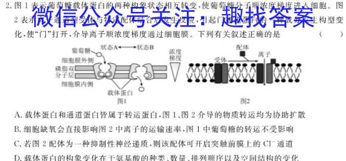 西安市2024年高三第二次质量检测生物