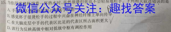 江西景德镇市2023-2024学年高一上学期期末质量检测卷生物学试题答案