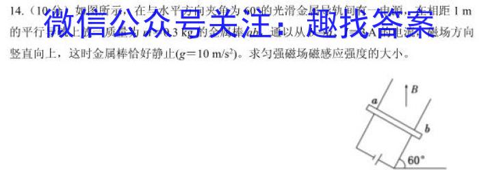 河南2024年高考备考精准检测联赛(3月)物理试卷答案