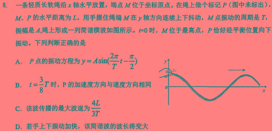 [今日更新]衡水名师卷 2024年高考模拟调研卷(老高考◆)(三)3.物理试卷答案