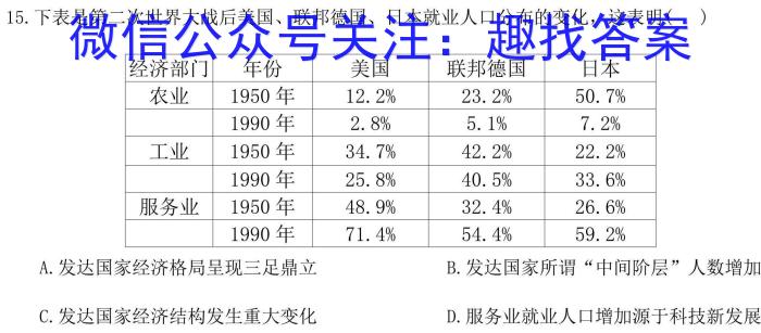 三重教育·2025届高三年级上学期入学摸底考试&政治