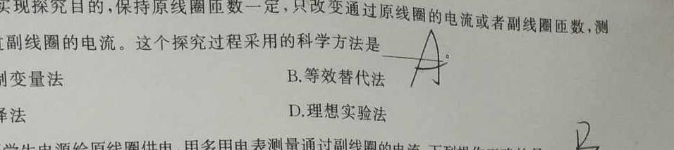2024年江西省吉安市高一下学期期末教学质量检测(2024.6)(物理)试卷答案