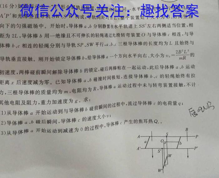 辽宁省名校联盟2024年高二9月份联合考试物理试卷答案