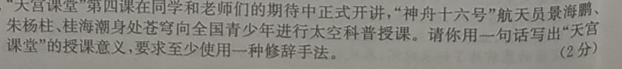 [今日更新]湖南高二年级4月阶段性考试(三角套三角)语文试卷答案