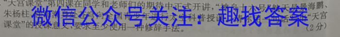 安徽省颍东区2023-2024学年度(上)九年级教学质量调研检测语文