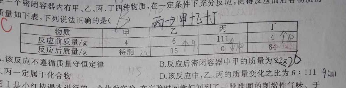 【热荐】广西2024年5月九年级教学实验研究质量监测化学