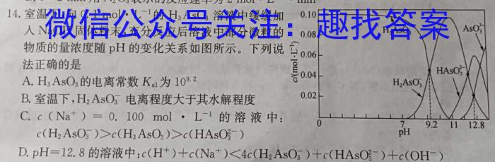 天一大联考 2023-2024学年高一年级阶段性测试(四)4数学