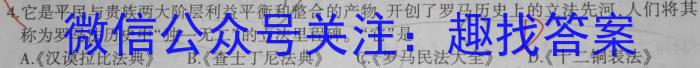 江西省2024年初中学业水平考试模拟(一)历史试卷答案