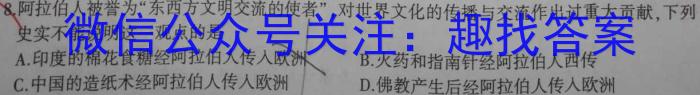 河南省鹤壁市2023-2024学年上期八年级期末教学质量调研测试历史试卷答案