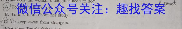 安徽省2023-2024年度（上）九年级期末学情调研英语试卷答案