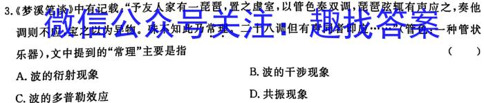 鼎成原创模考2024年河南省普通高中招生考试核心诊断卷物理试卷答案