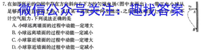 陕西省2023-2024学年度七年级第二学期阶段性学习效果评估(一)物理试题答案