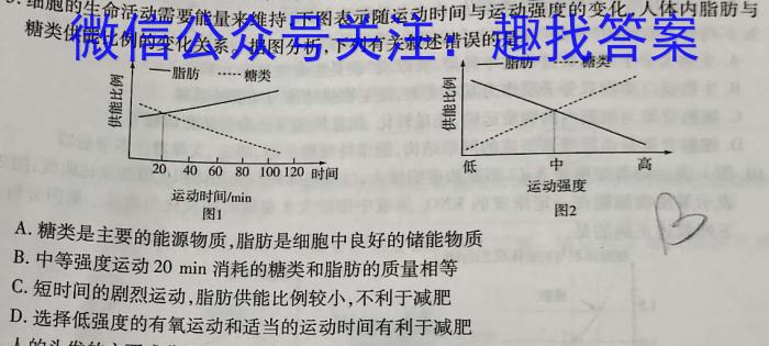 2024届商洛市高三第五次模拟检测生物