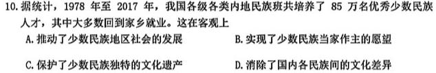 [今日更新]2023-2024高三省级联测考试(六)(预测卷I)历史试卷答案