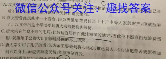 天一大联考 河南省2024年九年级学业水平模拟测评/语文