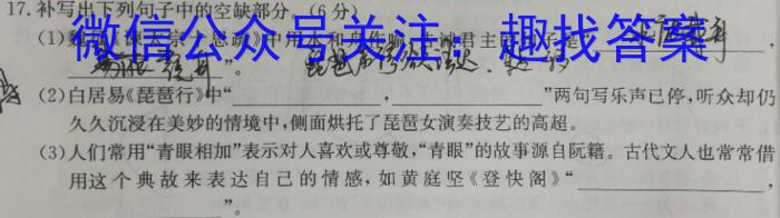 衡水金卷 广东省2025届高三年级摸底联考(8月)语文