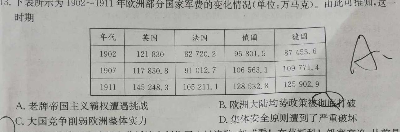 陕西省西安市2023-2024学年第二学期七年级下学期期末考试历史