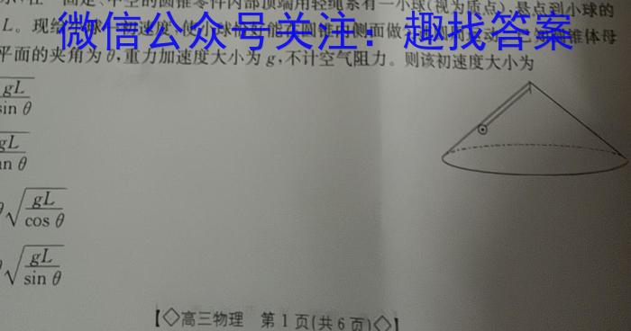 江西智学联盟体2024-2025学年高三9月质量检测物理试卷答案