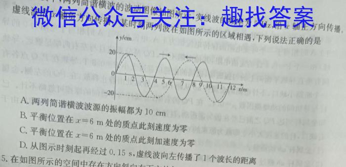 陕西省2023-2024学年九年级最新中考适应卷 6L SX物理试卷答案