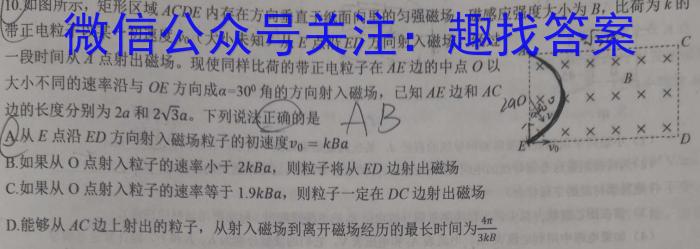 2023-2024学年陕西省高二模拟测试卷(△)l物理