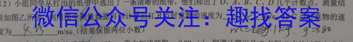 安徽省高二濉溪县口子实验高级中学2023-2024学年度第二学期期末教学质量检测物理试卷答案